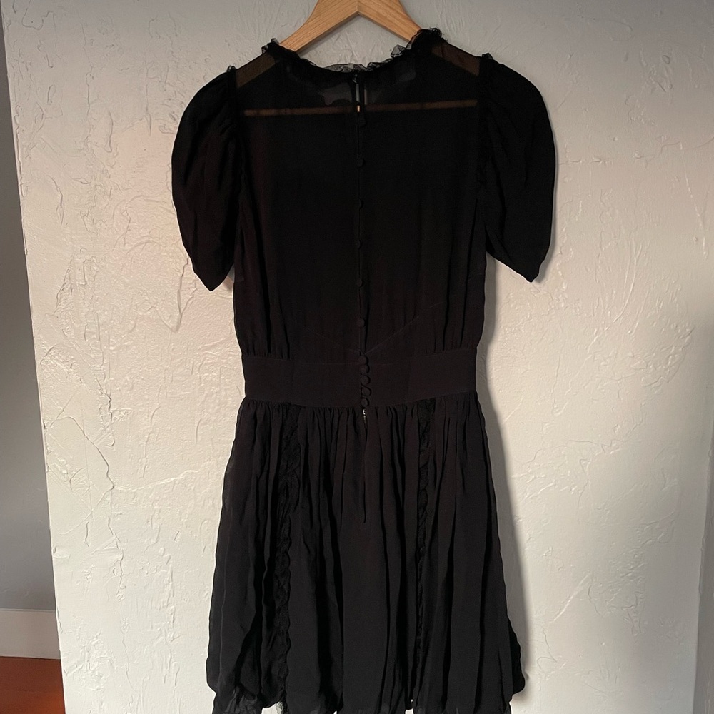 Fendi Black Whimsigoth Dark Academia Witchy Goth Romantic Romantasy Bubble Dress - Picture 8 of 15